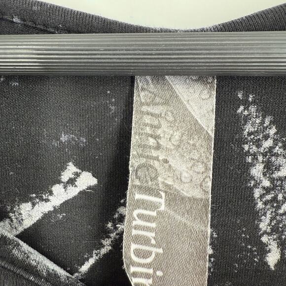 Annie Turbin Womens Sz MEDIUM 2 Super Stretchy Wearable Art Blouse Shirt Top - Picture 3 of 7